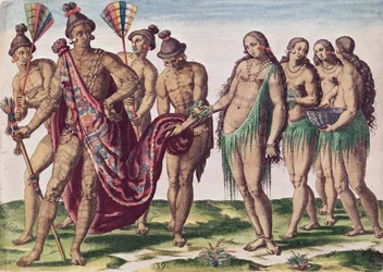 El jefe Satouriona y su esposa salen a caminar, placa XXXIX de 